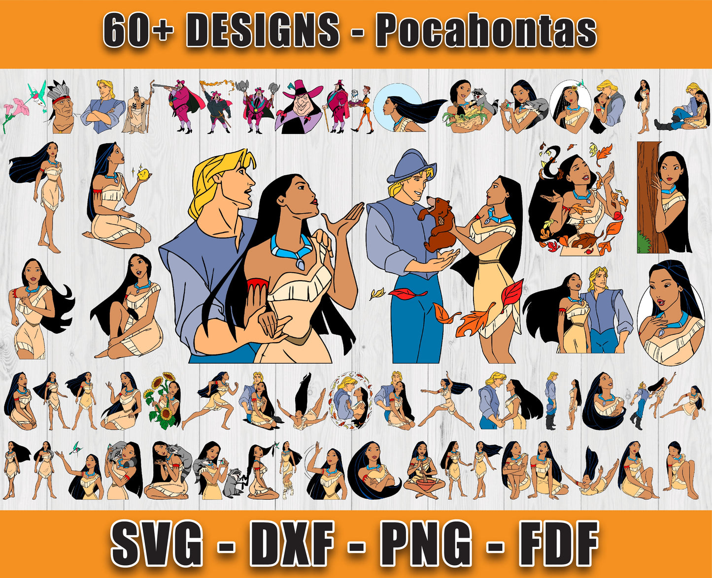 60 Designs Pocahontas Svg Bundle, Bundle Cartoon Svg 20