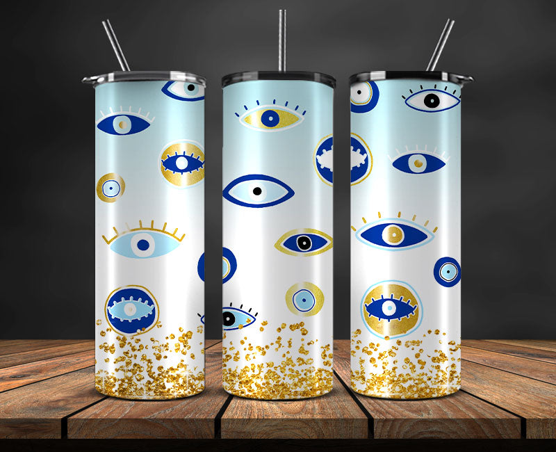 Evil Eye Skinny Tumbler Png, Evil Eye 20 oz Tumbler Wrap , Evil Eye Tumbler Wrap 20