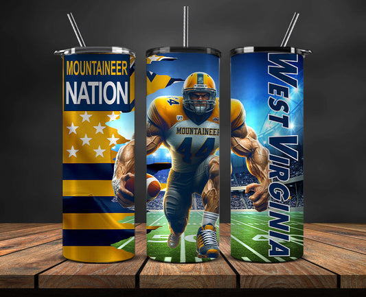 West Virginia Tumbler Wrap, NCAA University College Tumbler Wraps DS-20