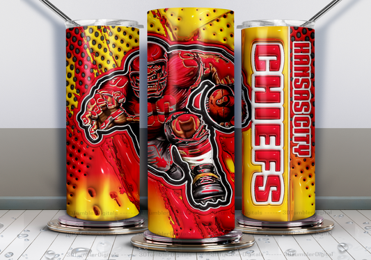 Kansas City Tumbler Wrap , 3D Nfl Tumbler Wrap, Nfl Mascot Tumbler  21