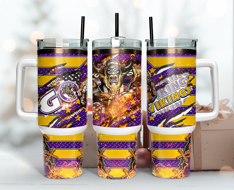 Minnesota Vikings Tumbler 40oz Png,  40oz Tumbler Skinny  21