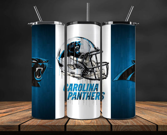 Carolina Panthers Tumbler Wrap, NFL Logo Tumbler Png, NFL Design Png-22