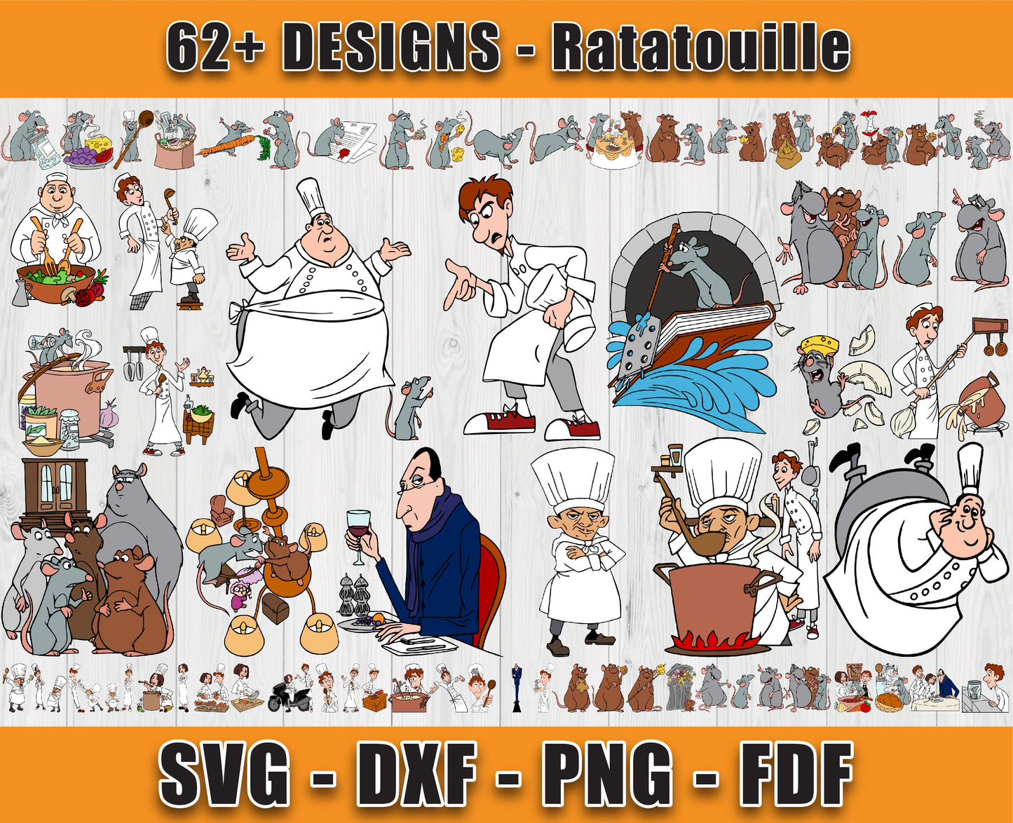 62 Designs Ratatouille Svg Bundle, Bundle Cartoon Svg 22