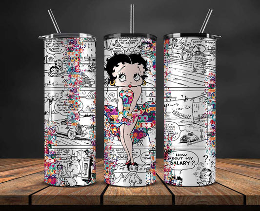 Betty Boop Skinny Tumbler Wrap, Betty Boop Tumbler Wrap ,Betty Boop Design 23