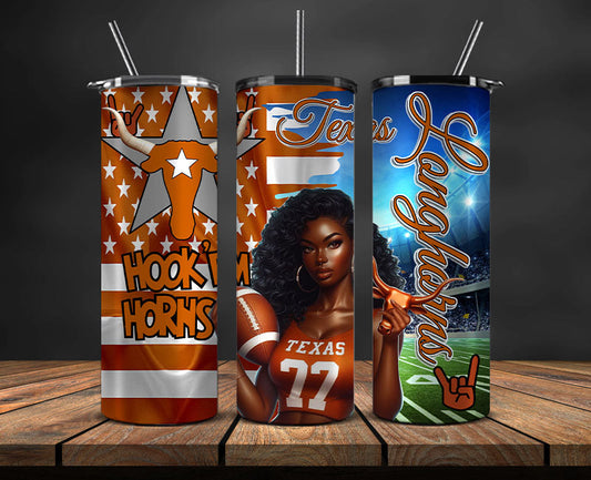 Longhorns Tumbler Wrap, NCAA University College Tumbler Wraps DS-24