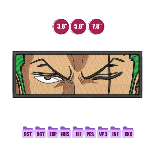 Zoro Box Anime Embroidery Design, One Piece Embroidery 25