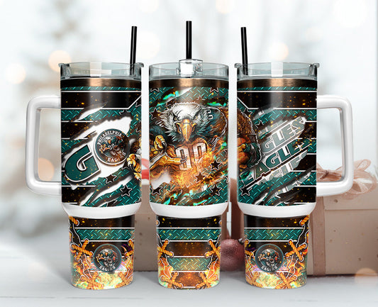 Philadelphia Eagles Tumbler 40oz Png,  40oz Tumbler Skinny  25