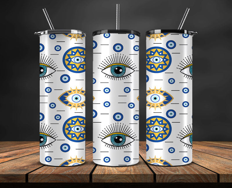 Evil Eye Skinny Tumbler Png, Evil Eye 20 oz Tumbler Wrap , Evil Eye Tumbler Wrap 25