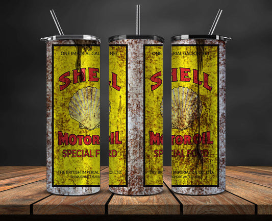 Oil Brands Vintage Art Design Tumbler Wraps,Tumbler Wrap,Tumble Png,Oli Car Tumbler 26