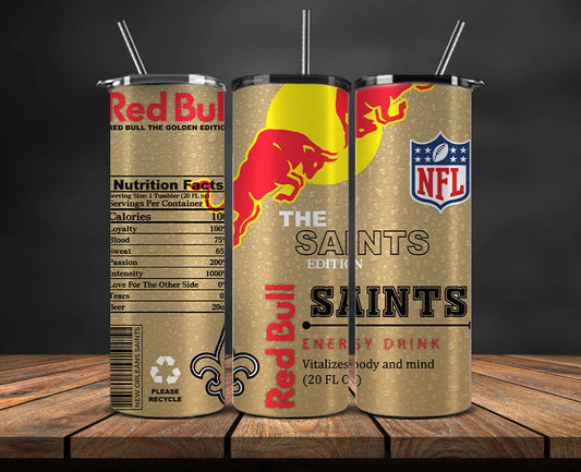 New Orleans Saints Tumbler Wraps, NFL Red Bull Tumbler Wrap 26