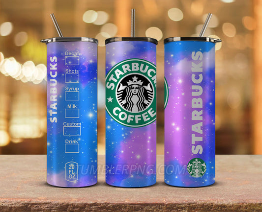 Starbucks Tumbler Png, Starbucks Glitter Sublimation, Skinny Tumbler 20oz, Skinny Starbucks 27