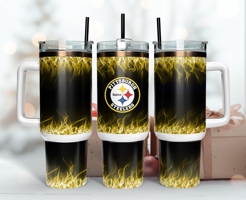 Pittsburgh Steelers 40oz Tumbler,NFL Tumbler 40oz, 40oz Tumbler Sublimation Png , 40oz Tumbler Wrap 27