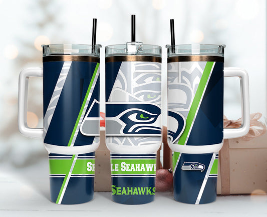 Seattle Seahawks 40oz Tumbler,NFL Tumbler Wrap , 40oz Tumbler Sublimation Png , 40oz Tumbler Wrap 94