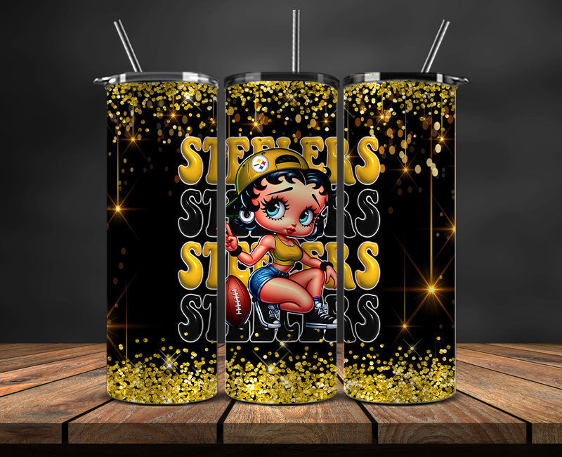 Pittsburgh Steelers Tumbler Wraps, NFL Tumbler Wrap By AI, AI Tumbler Wrap 28