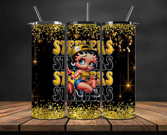 Pittsburgh Steelers Tumbler Wraps, NFL Tumbler Wrap By AI, AI Tumbler Wrap 28