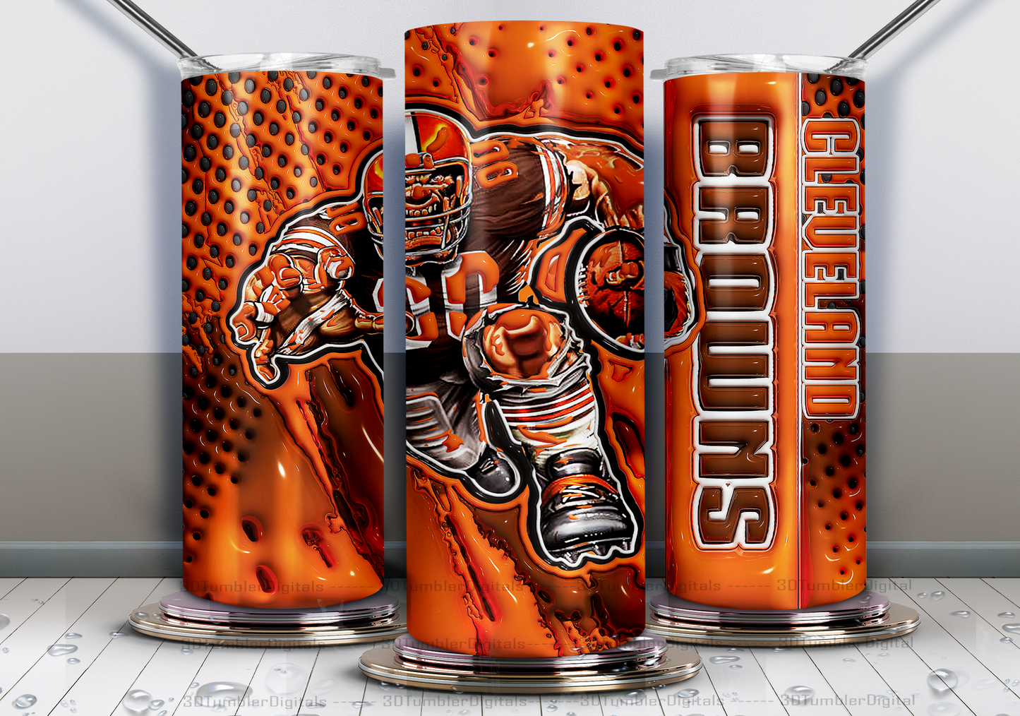 Mascot Cleveland Browns Tumbler Wrap, 20oz Tumbler Wrap