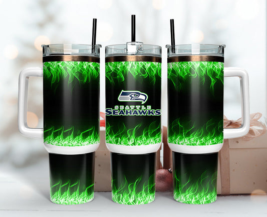 Seattle Seahawks 40oz Tumbler,NFL Tumbler 40oz, 40oz Tumbler Sublimation Png , 40oz Tumbler Wrap 29