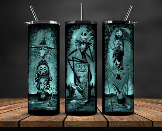 Nightmare Before Christmas , Jack Skellington Tumbler Png,Tumbler Wrap,Halloween Tumbler Wrap 02