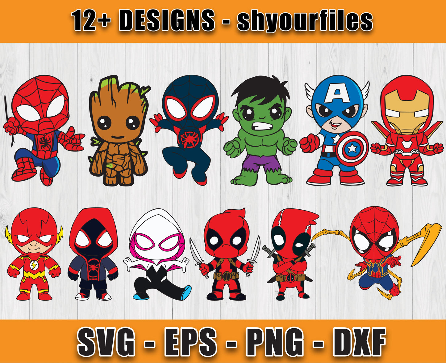 12 Designs Spider Man Svg Bundle, Bundle Cartoon Svg 30