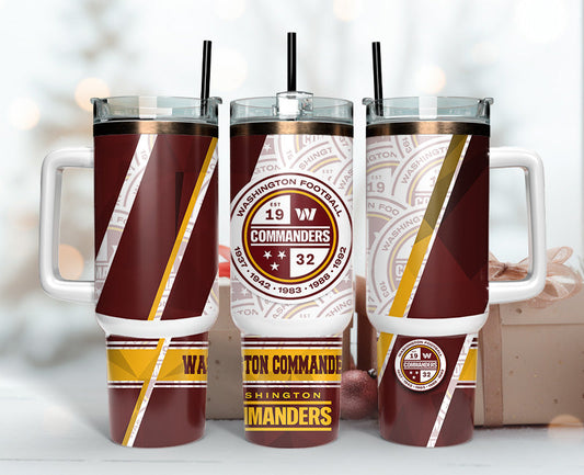 Washington Commanders 40oz Tumbler,NFL Tumbler Wrap , 40oz Tumbler Sublimation Png , 40oz Tumbler Wrap 97