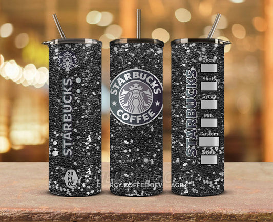 Starbucks Tumbler Png, Starbucks Glitter Sublimation, Skinny Tumbler 20oz, Skinny Starbucks 31