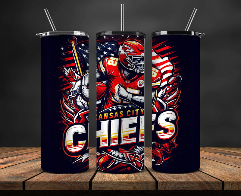 Kansas City Chiefs Tumbler Wrap, American Football Tumbler PNG -31