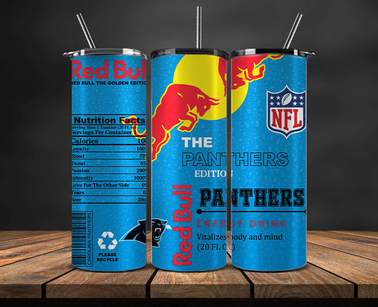 Carolina Panthers Tumbler Wraps, NFL Red Bull Tumbler Wrap 32