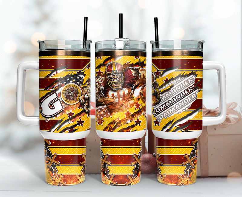 Washington Commanders Tumbler 40oz Png,  40oz Tumbler Skinny  32