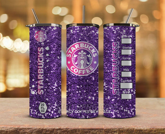 Starbucks Tumbler Png, Starbucks Glitter Sublimation, Skinny Tumbler 20oz, Skinny Starbucks 35