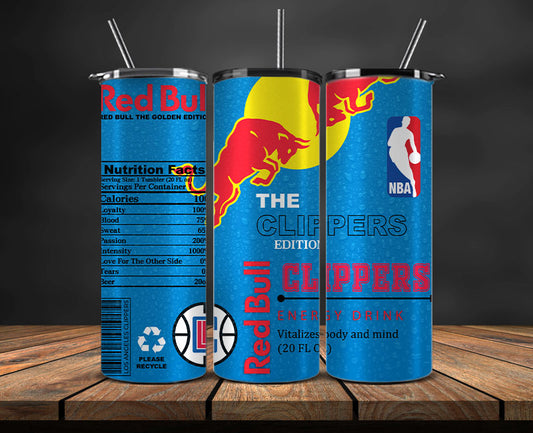 LA Clippers Tumbler Wraps, NBA Red Bull Tumbler Wrap 36