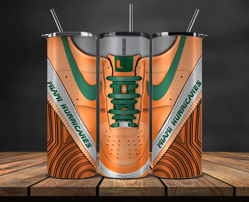 Miami Hurricanes Sneaker Tumbler Wrap , College Sneaker Tumbler Wrap 38