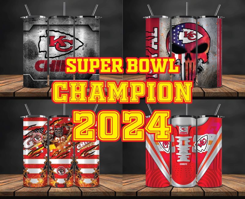 Kansas City Chiefs Super Bowl Tumbler Png, Super Bowl 2024 Tumbler Wrap 15