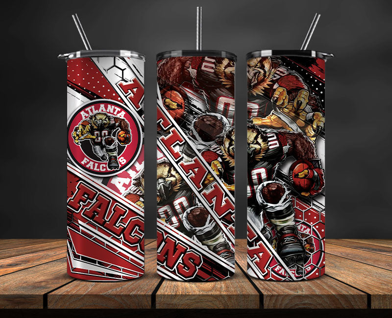 Falcons Football Png, Football Tumbler Png ,Sport Tumbler Wrap 03