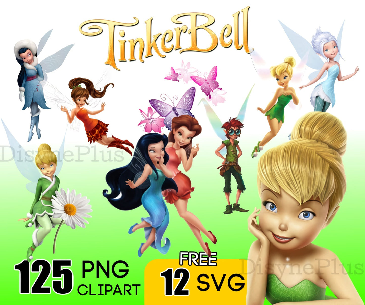 125 Tinkerbell Svg Bundle, Bundle Cartoon Svg 47