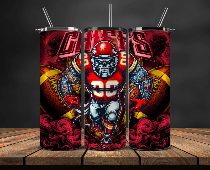 Kansas City Chiefs Tumbler Wrap, NFL Tumbler Wrap By AI, AI Tumbler Wrap 48