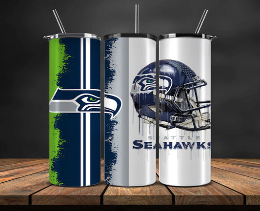 Seattle Seahawks Tumbler Wrap, NFL Logo Tumbler Png, NFL Design Png-49