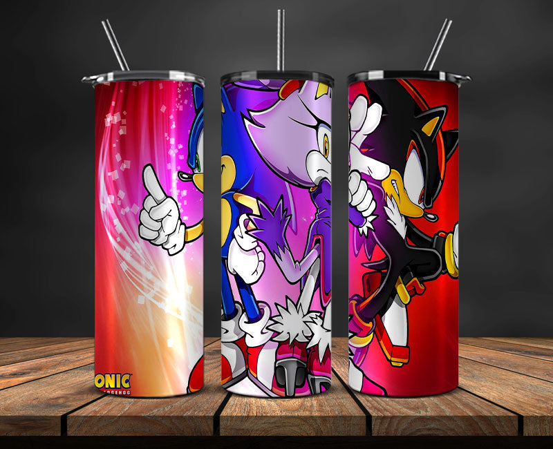 Sonic Tumbler 20oz Png, The Hedgehog Tumbler Wrap, Tumbler Wrap ,Sonic Tumbler Wrap 04