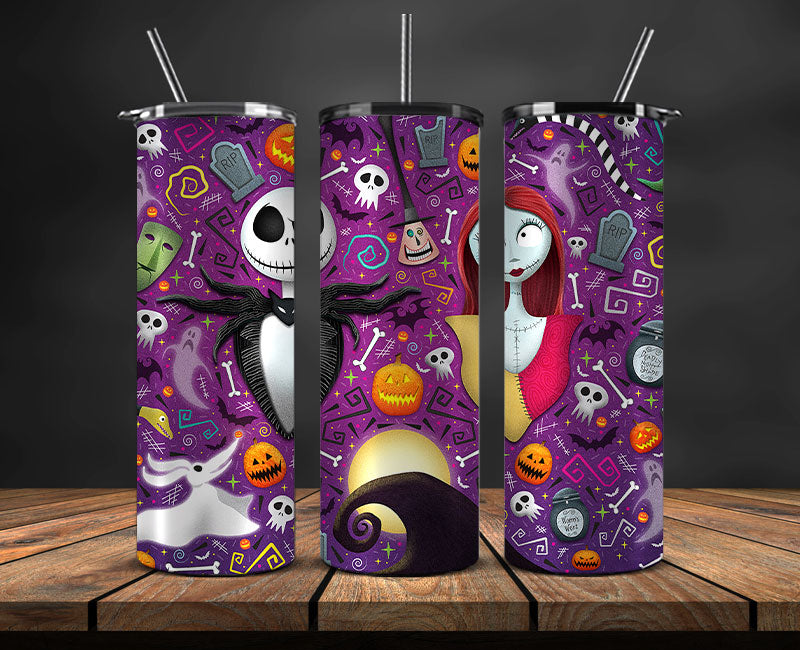 Nightmare Before Christmas , Jack Skellington Tumbler Png,Tumbler Wrap,Halloween Tumbler Wrap 04