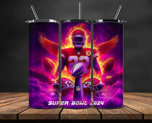 Kansas City Chiefs Super Bowl Tumbler Png, Super Bowl 2024 Tumbler Wrap 55