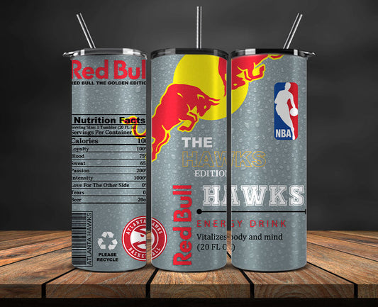 Atlanta Hawks Tumbler Wraps, NBA Red Bull Tumbler Wrap 57