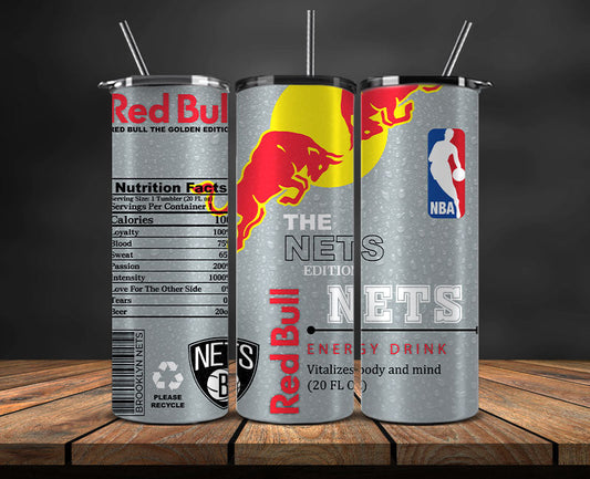 Brooklyn Nets Tumbler Wraps, NBA Red Bull Tumbler Wrap 58