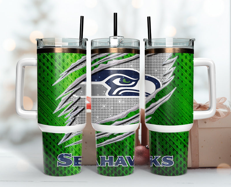 Seattle Seahawks Tumbler 40oz Png, 40oz Tumler Png 59