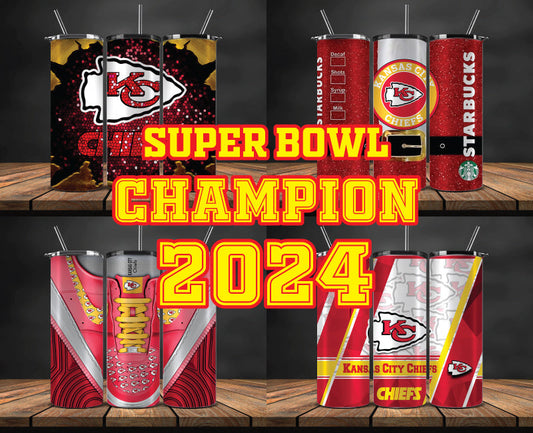 Kansas City Chiefs Super Bowl Tumbler Png, Super Bowl 2024 Tumbler Wrap 17