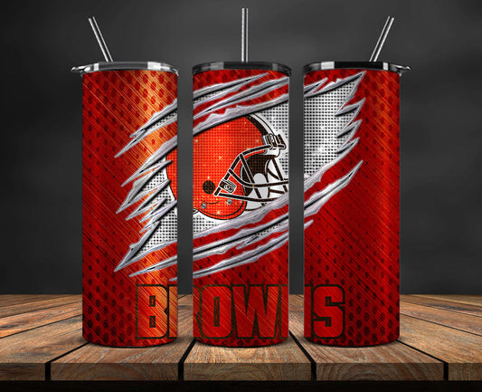 Cleveland Browns Tumbler Wraps ,Browns Logo, Nfl Tumbler Png 72