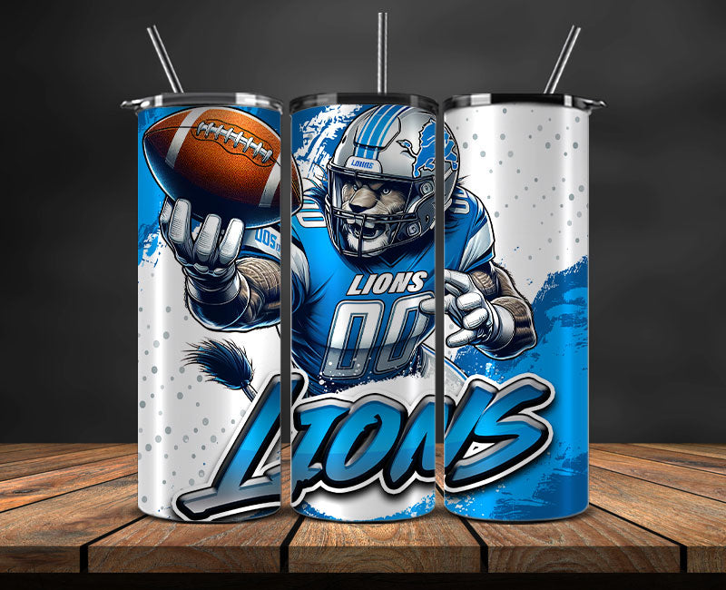 Detroit Lions Tumbler Wrap, NFL Tumbler Wrap By AI, AI Tumbler Wrap 75