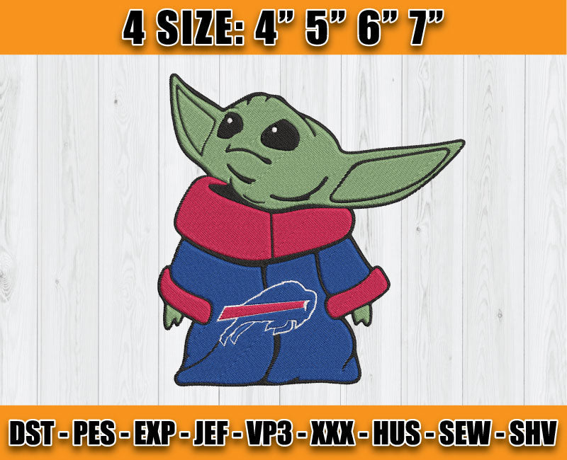 Buffalo Bills Embroidery, Baby Yoda Embroidery, NFL Machine Embroidery Digital 78