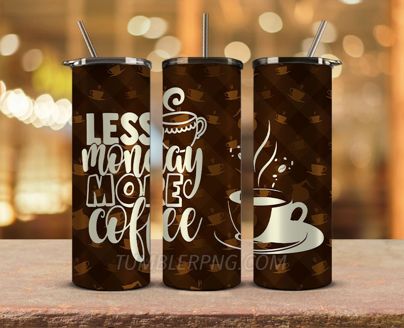 Coffee 20 oz Skinny Tumbler Sublimation Png, Coffee Tumbler Wrap 07