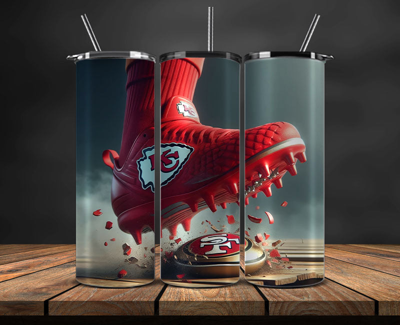 Kansas City Chiefs Vs San Francisco 49ers Super Bowl Tumbler Png, Super Bowl 2024 Tumbler Wrap 80