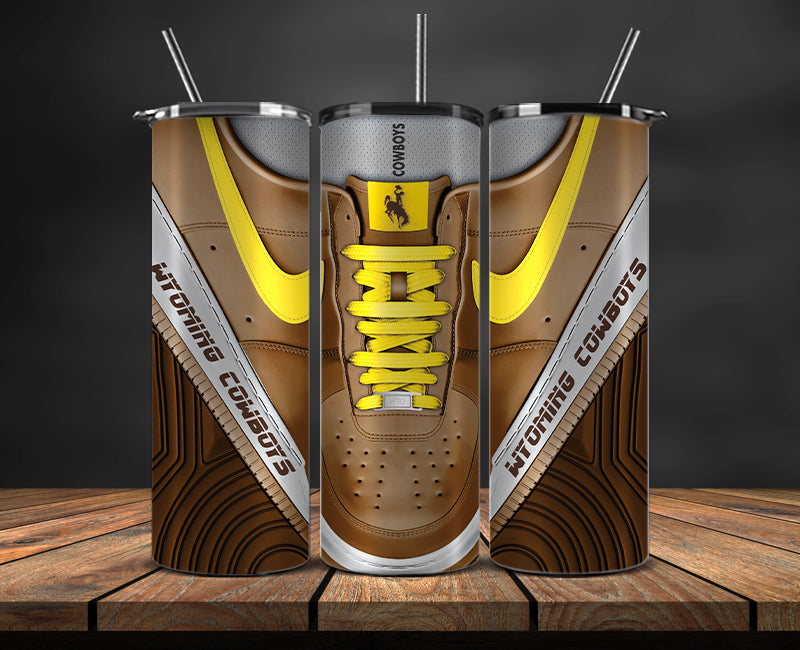 Wyoming Cowboys Sneaker Tumbler Wrap , College Sneaker Tumbler Wrap 82