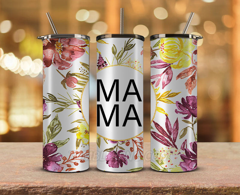 Mother's Day Tumbler Wrap Png, Mom Tumbler, Mother Tumbler,Mother's Day Skinny Tumbler 85